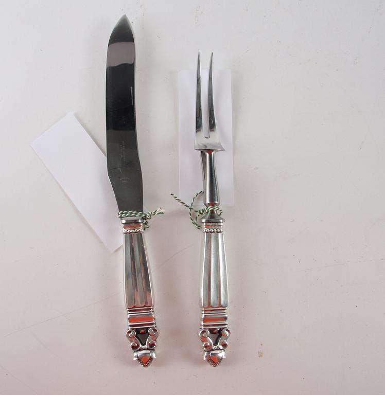 SERVERINGSBESTICK, 2 del, sterling, Georg Jensen, "Konge", Danmark.
