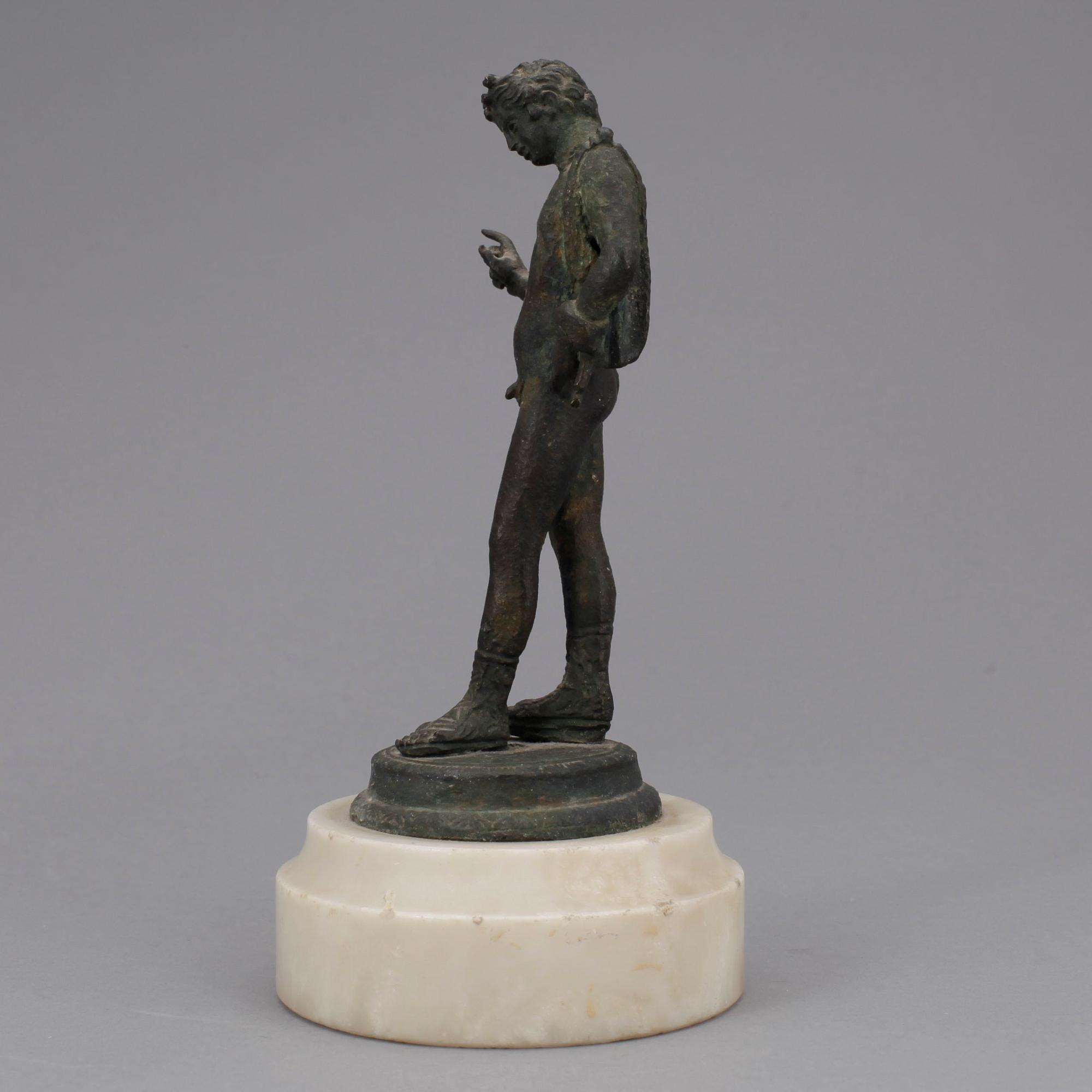 STATYETT, brons, kopia efter romerskt original, 1800/1900-tal.