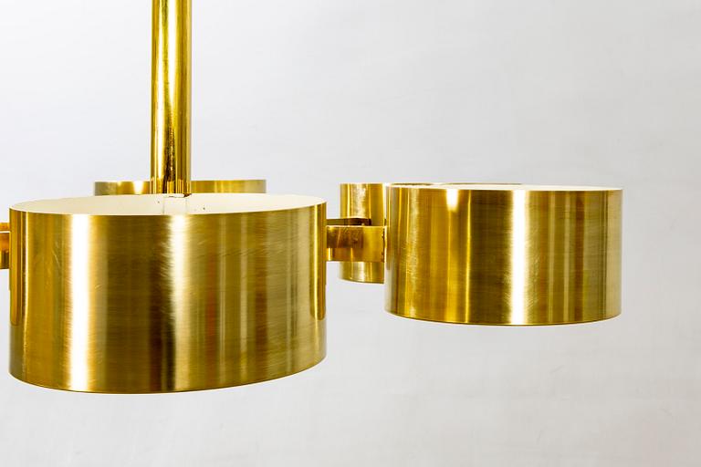 Hans-Agne Jakobsson,  brass ceiling lamp Markaryd 1960's.