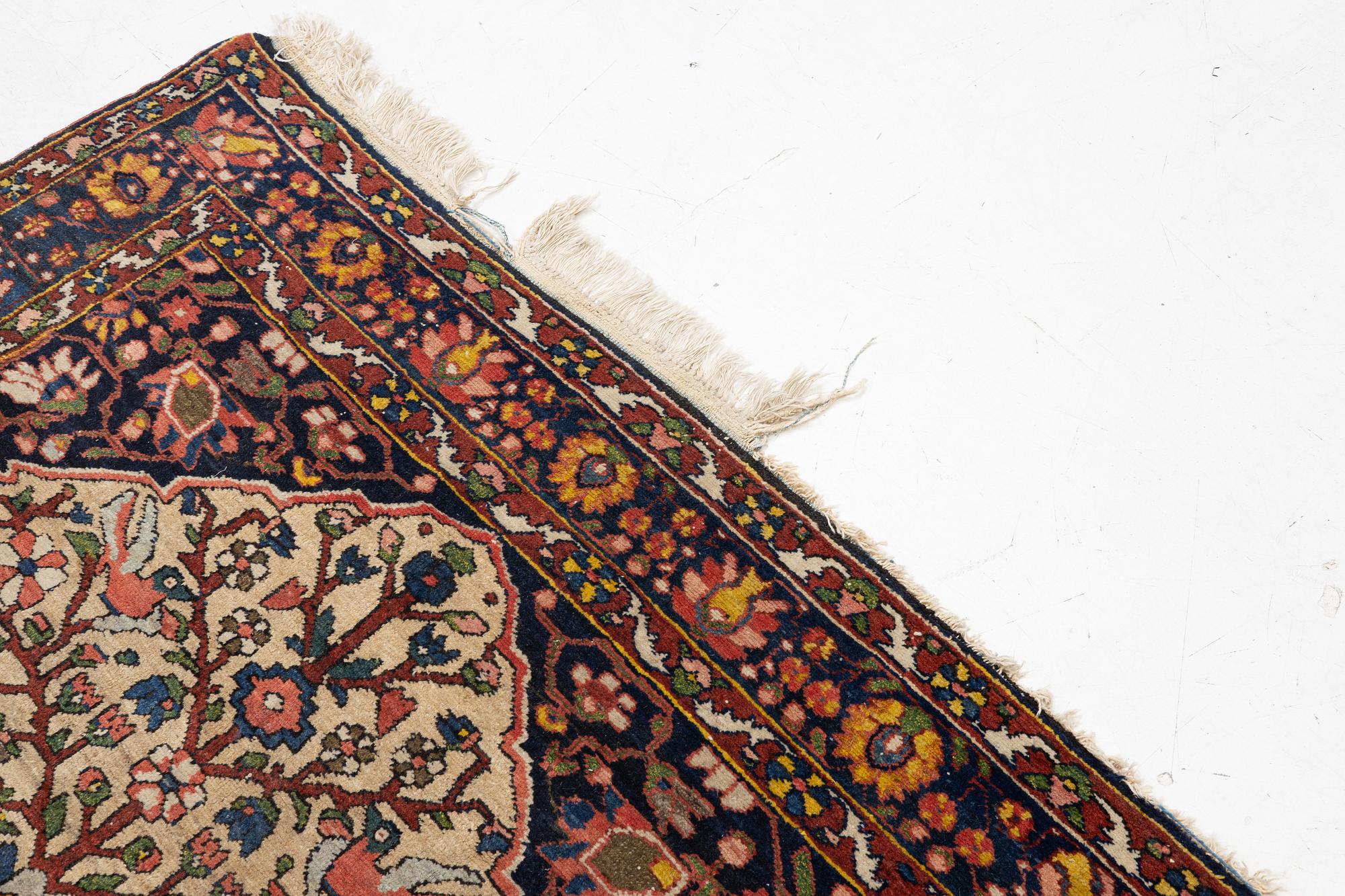 An antique Chahar Mahal and Bakhtiari rug, c. 204 x 145 cm.