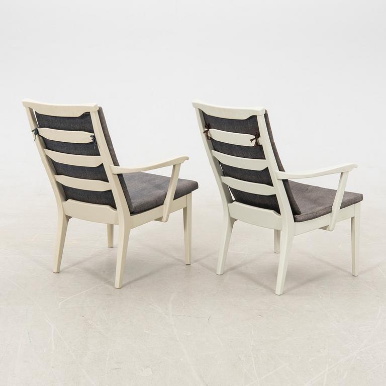 Carl Malmsten, armchairs a pair "The Armoursmith".