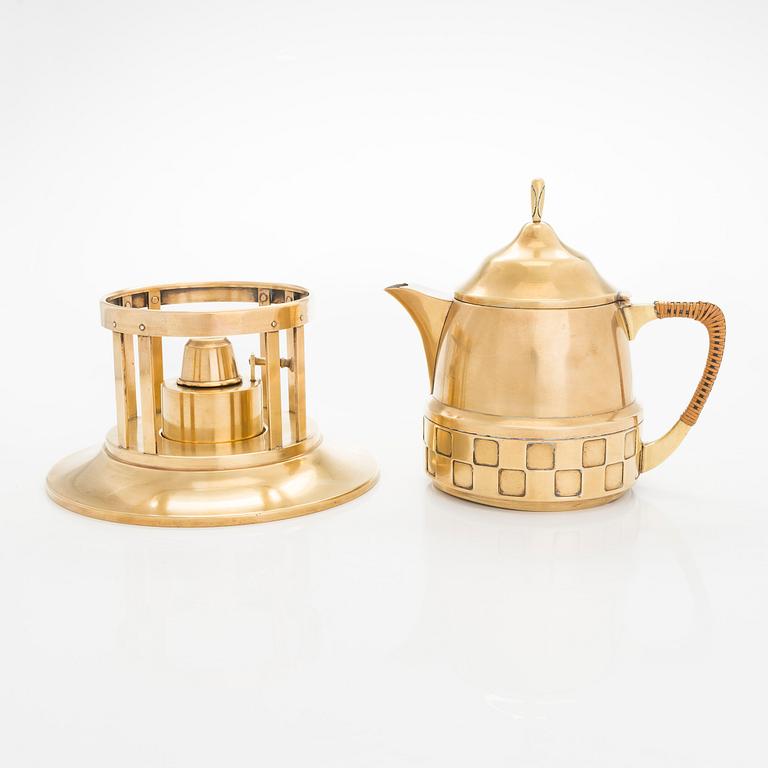 Glöggkanna med rechaud, WMF, Württembergische Metallwarenfabrik, tidigt 1900-tal.