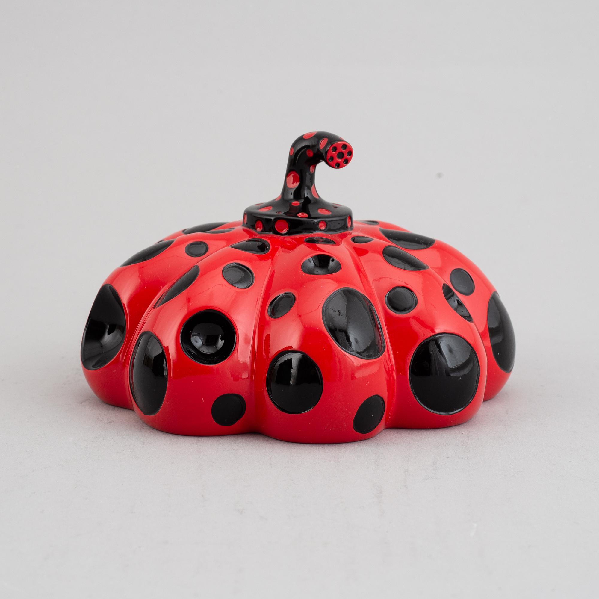 Yayoi Kusama, after. Multiple, 'Red Pumpkin', resin, Benesse Holdings Inc,  Naoshima, Japan.