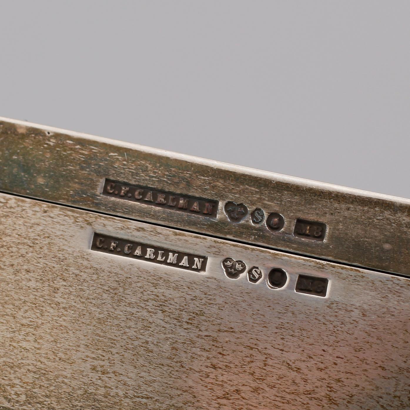 DOSA, silver, CF Carlman, Stockholm 1938. Vikt ca 334 gram.