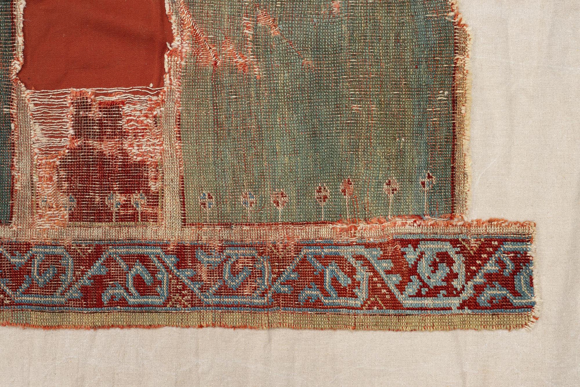 An Ushak saf fragment, west Anatolia, 17th/18th century.