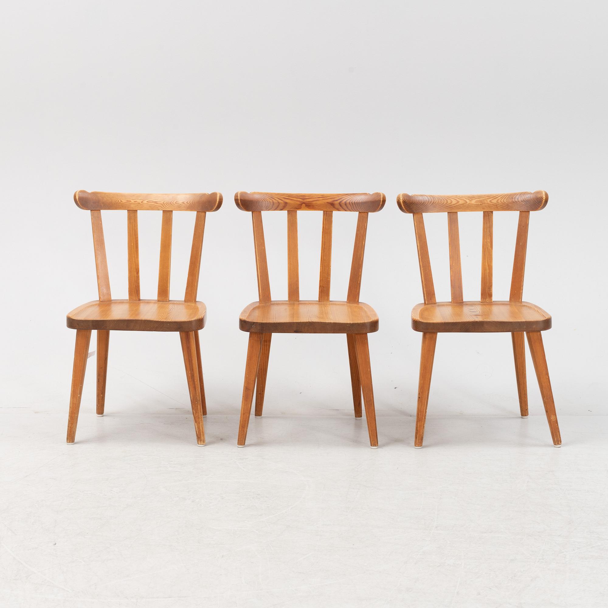 Nordiska Kompaniet, stolar, 3st, "Ekerö", 1930/40-tal.