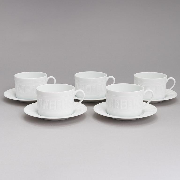 HERMÈS, SERVIS, 53 delar, "Egee", porslin, tidigt 2000-tal.