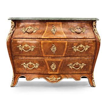 A Swedish Rococo commode attributed to Lars Bolin, master in Stockholm 1759-1801.