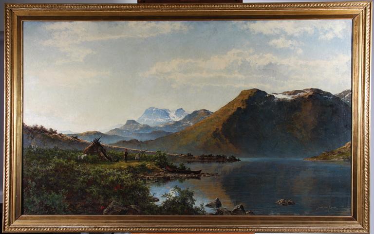 VON ESSEN, DIDRIK. Olja på duk. Sign o dat 1883.