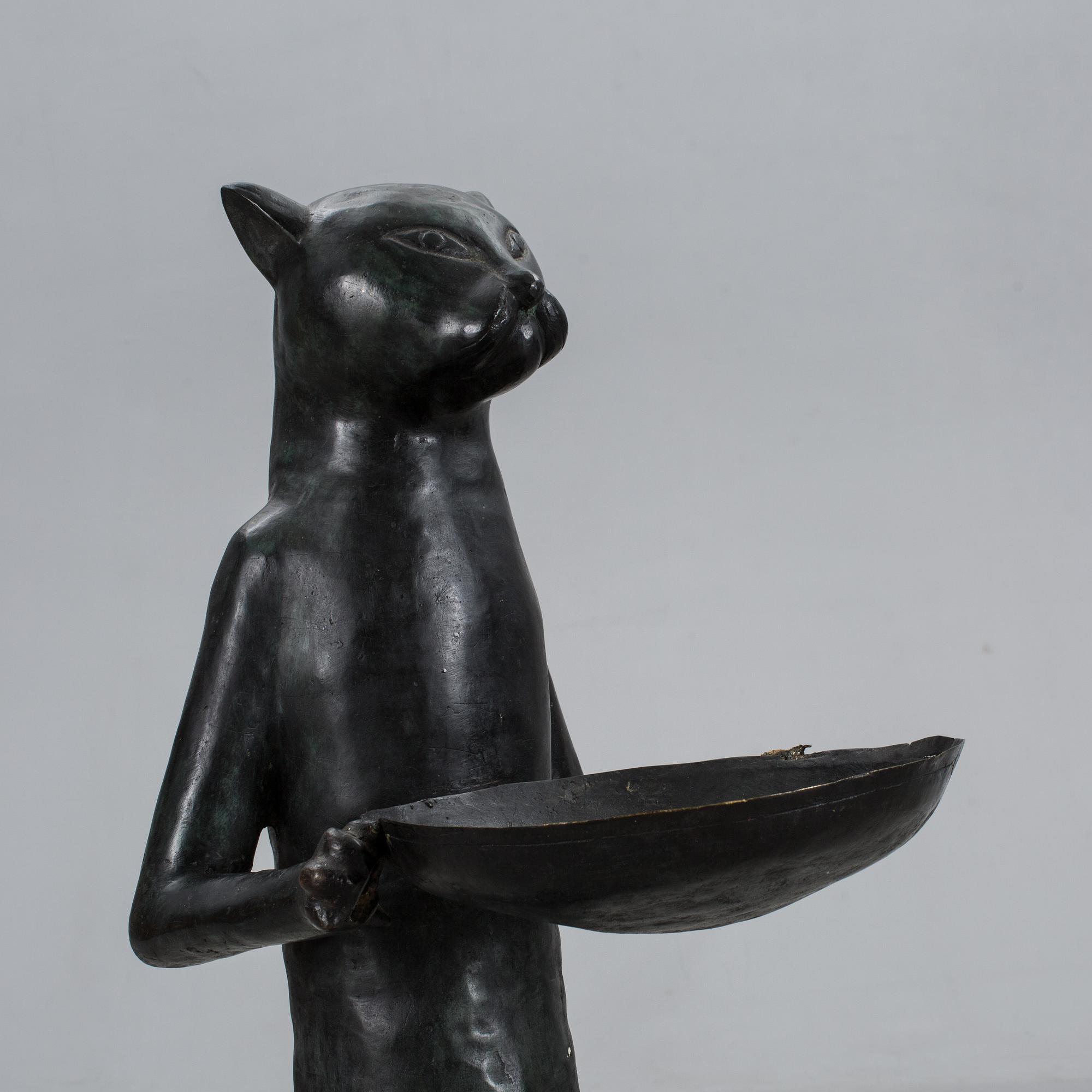 SKULPTUR, kattdjur. 1900-tal.