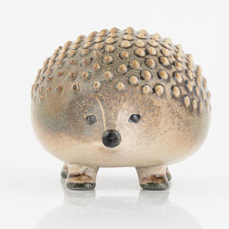 Lisa Larson, figurine, "Hedgehog", Gustavsberg for NK, Nordiska Kompaniet in collaboration with WWF. Limited edition of 2200.