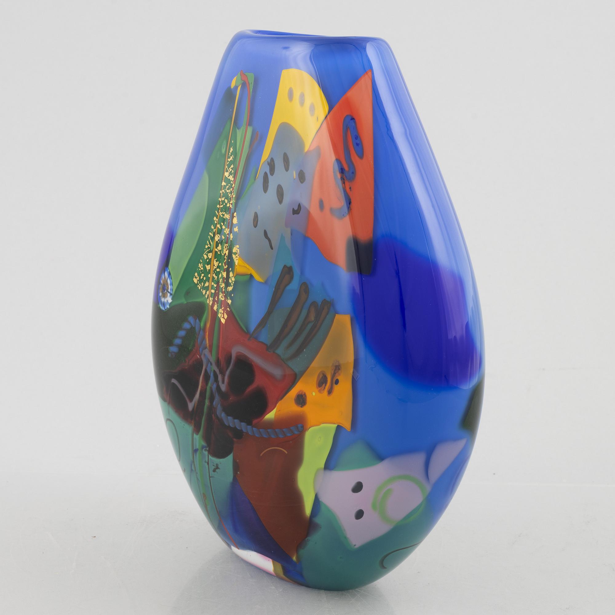 Jan-Erik Ritzman, a glass vase, Transjö 1995.