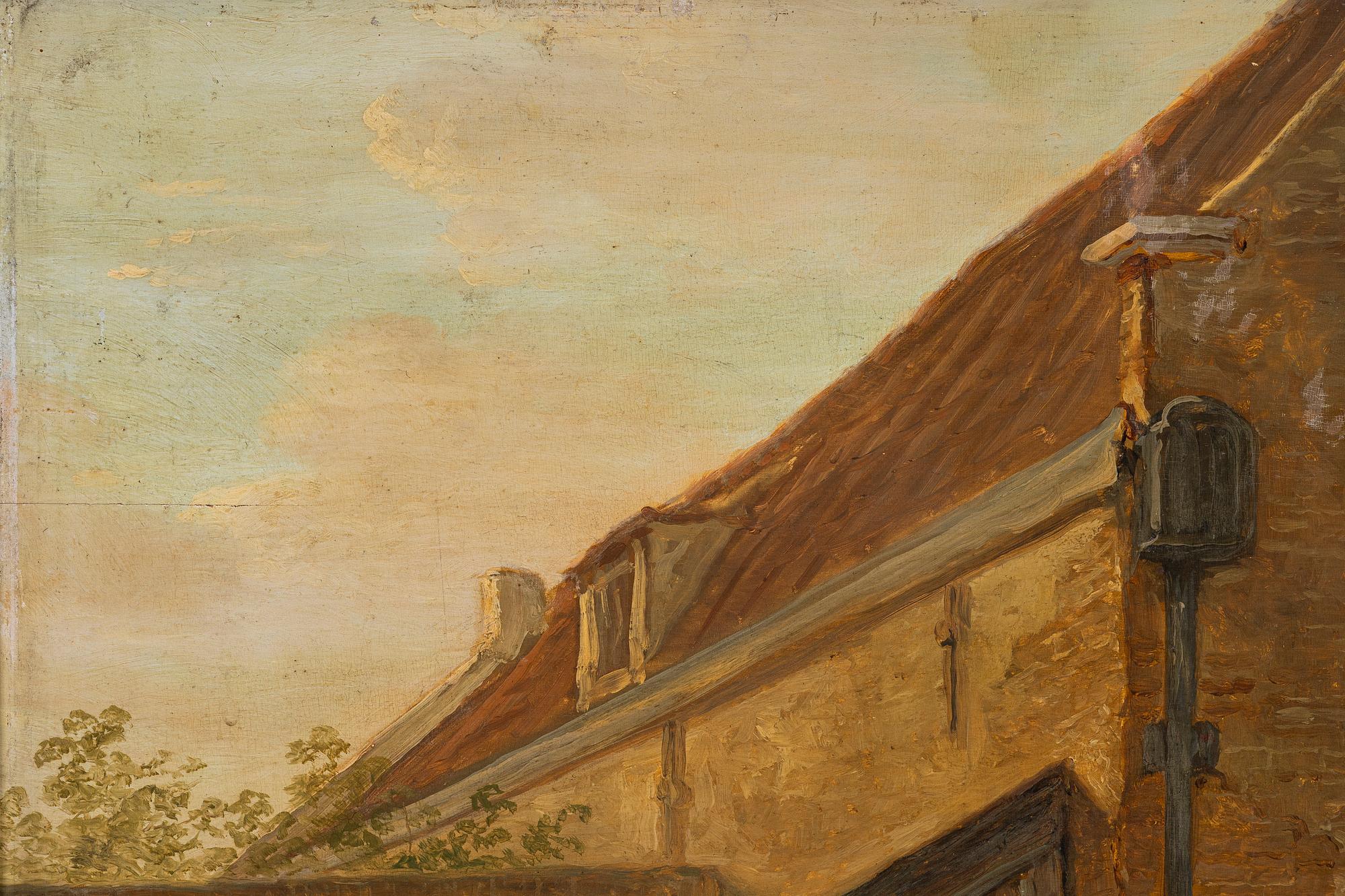 Jacob van Strij (Stry), Cows by a Barn Wall.
