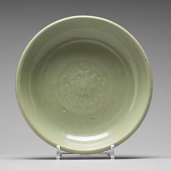 774. A celadon glazed dish, Ming dynasty (1368-1644).