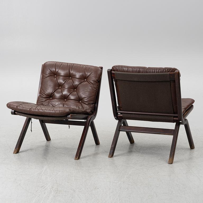 Three 'Uno' armchairs, Ekornes, Norway.