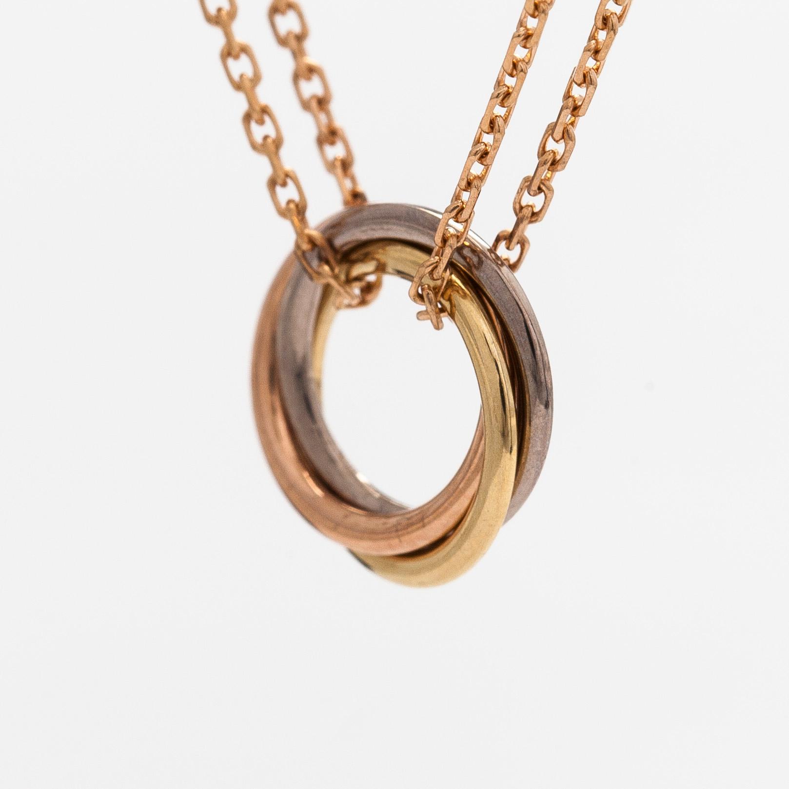Cartier, halsband, "Trinity", modell mini, 18K guld i tre färger.