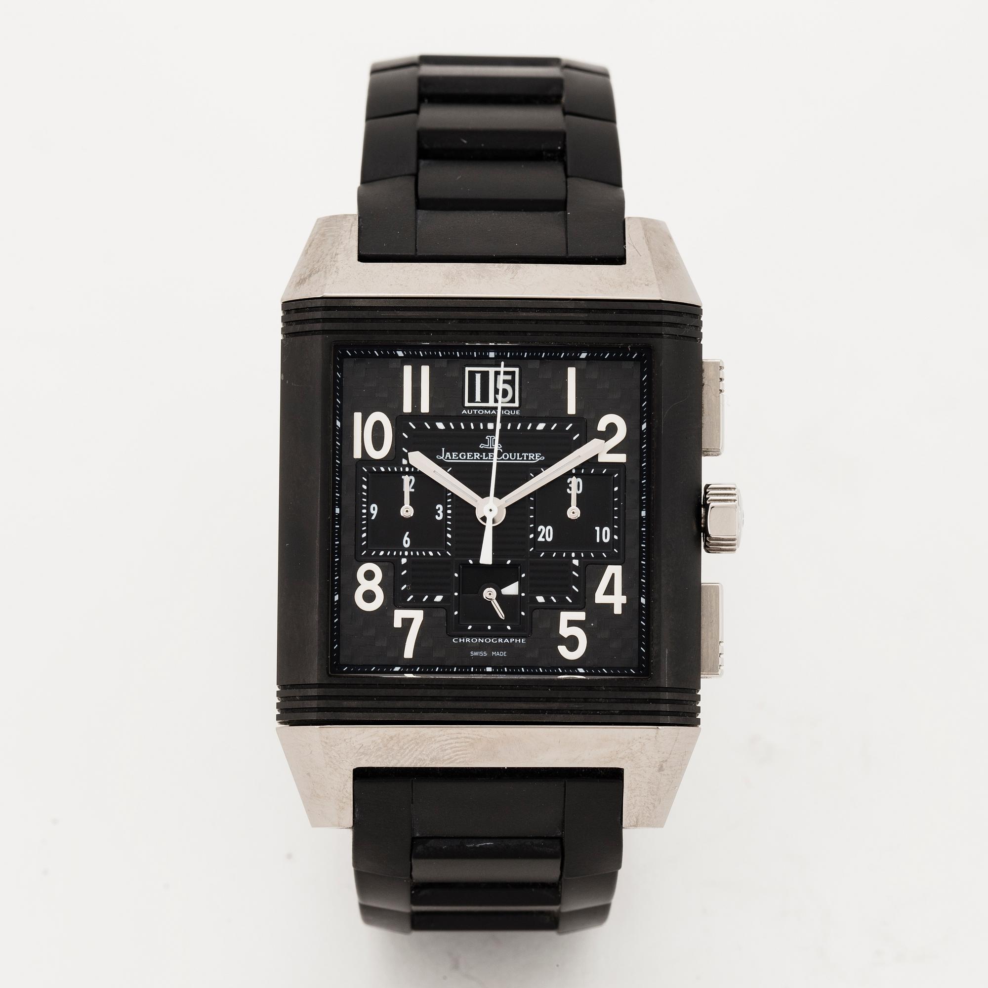 Jaeger-LeCoultre, Reverso, Squadro World Chrono Polo Field, rannekello, kronografi, 36,5 x 53 mm.