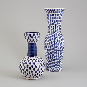 Two ceramic vases by Vicke Lindstrand for Upsala-Ekeby.