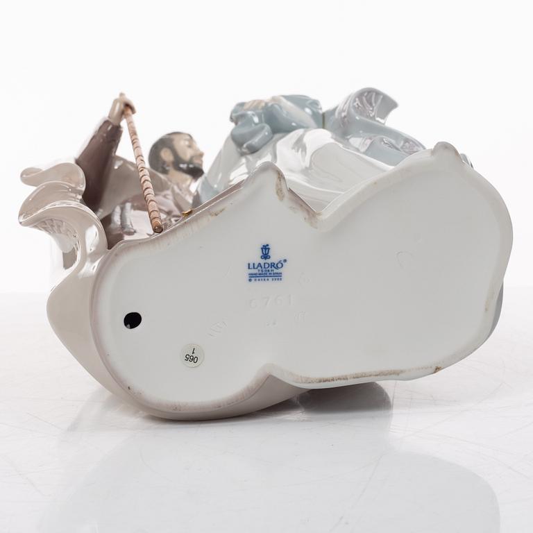 Lladró, figuriner, 4 st, "Holy family", samt "Three Kings", Spanien.