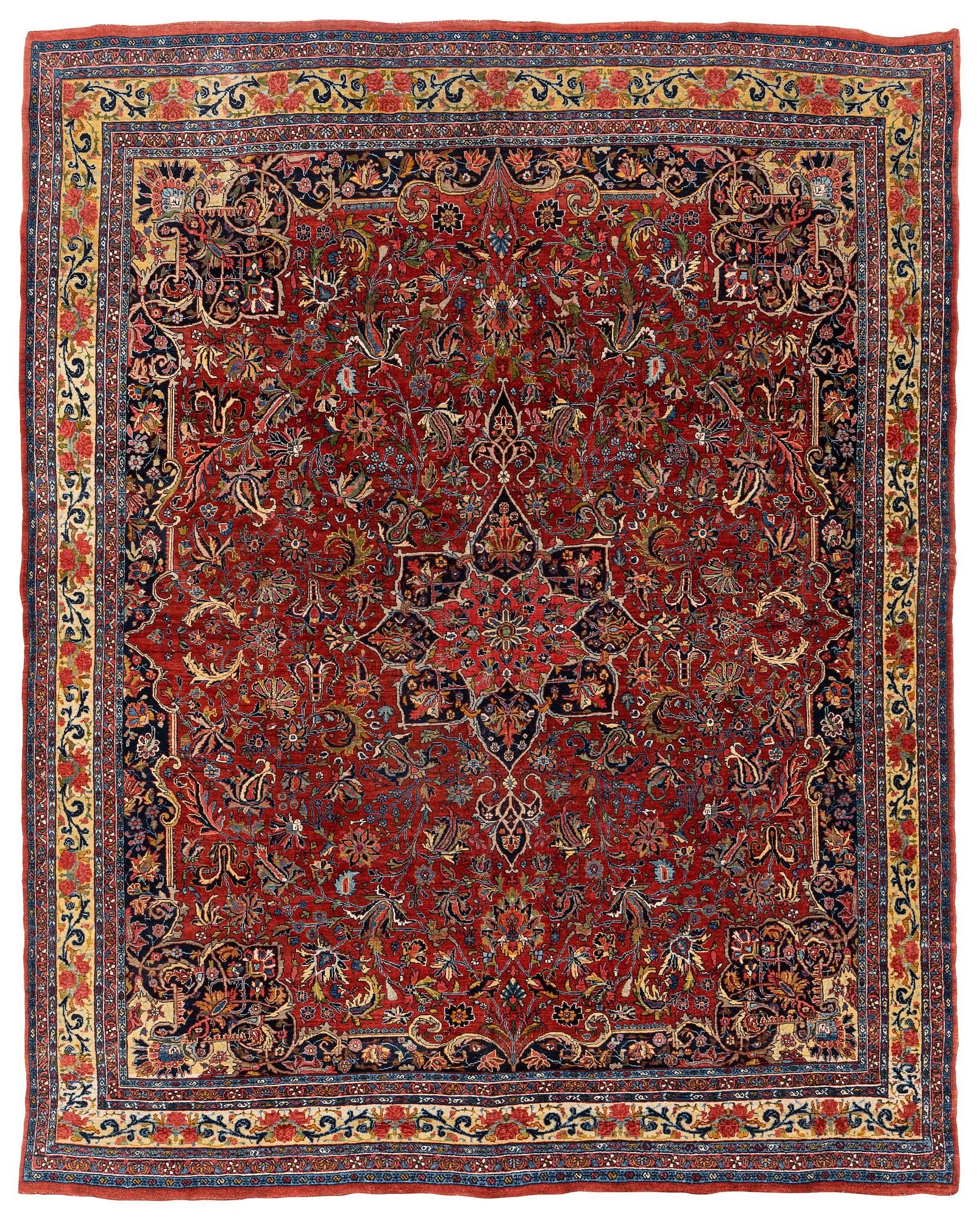 A semi-antik Bidjar carpet, ca 297 x 237 cm.