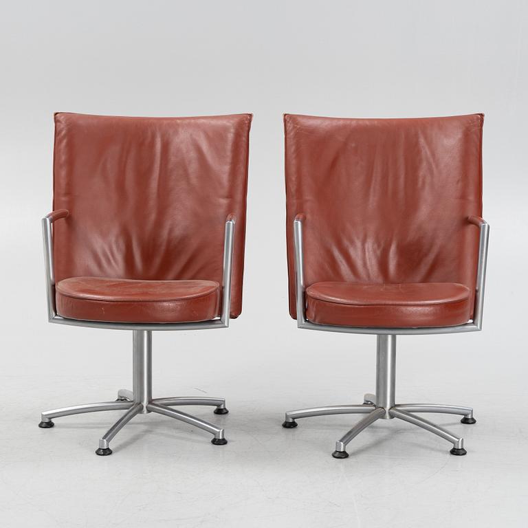Erik Jørgensen, a set of nine 'Partner / EJ-70, chairs, designed by Foersom & Hiort-Lorenzen, Denmark.