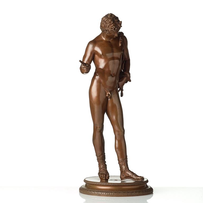 SABATINO DE ANGELIS, attributed to. Sculpture, bronze. Height 61.5 cm. Signed with a stamp Sabatino et fils.