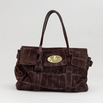 Mulberry, a brown suede 'Bayswater' handbag.