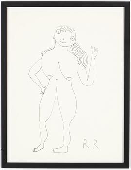Roger Risberg, indian ink drawing, signed. Executed in 2008.