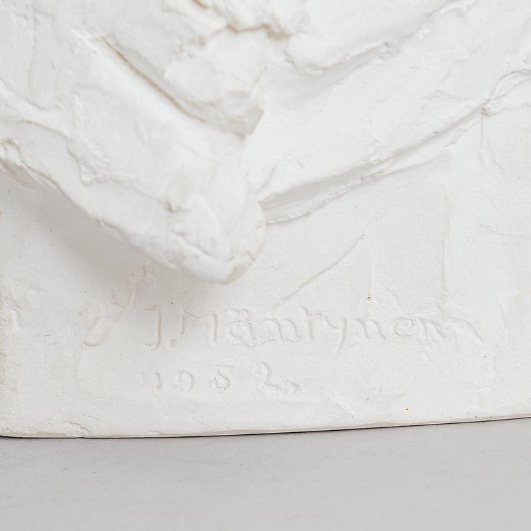 JUSSI MÄNTYNEN, sculpture in plaster, signed and dated 1952.