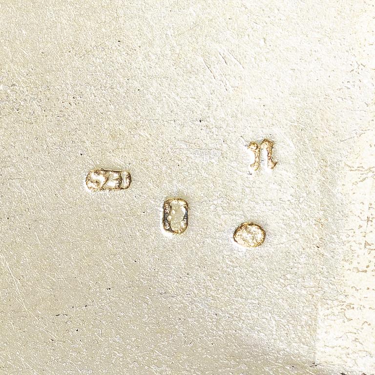 Two Swedish 18th century parcel-gilt silver boxes.