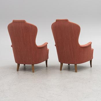 Carl Malmsten, armchairs, a pair, "Farmor", OH Sjögren, late 20th century.