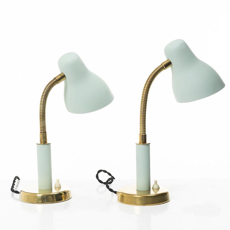 Bertil Brisborg, bordslampor, ett par, modell 32535, Nordiska Kompaniet, 1950-tal.