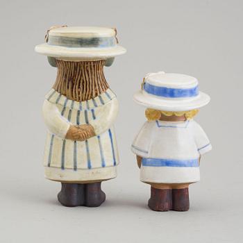 LISA LARSON, 2 stoneware figurines.