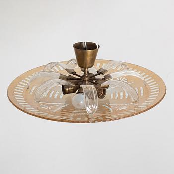 Haga Glasindustri, taklampa, Eriksmåla, 1940-tal.