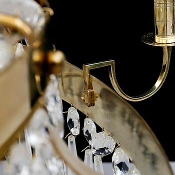 LJUSKRONA, gustaviansk stil, omkring år 1900. Höjd ca 120 cm.