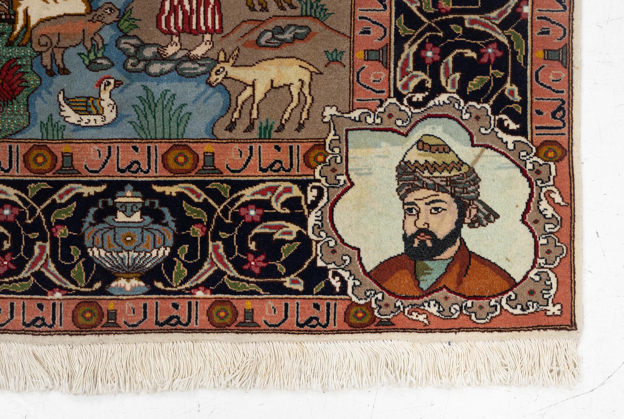 A Tabriz carpet, c. 199 x 151 cm.