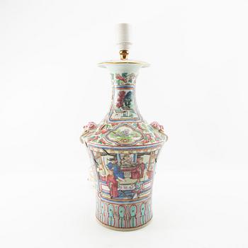 Vase/Lamp 19th century China porcelain.