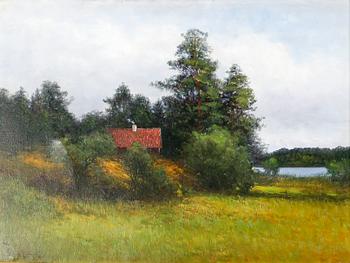 SEVERIN NILSON, oil on canvas, signed and dated 1909.