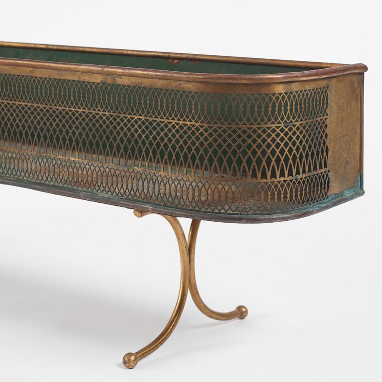 Josef Frank, attributed to, a brass planter on stand, probably Firma Svenskt Tenn 1930s.