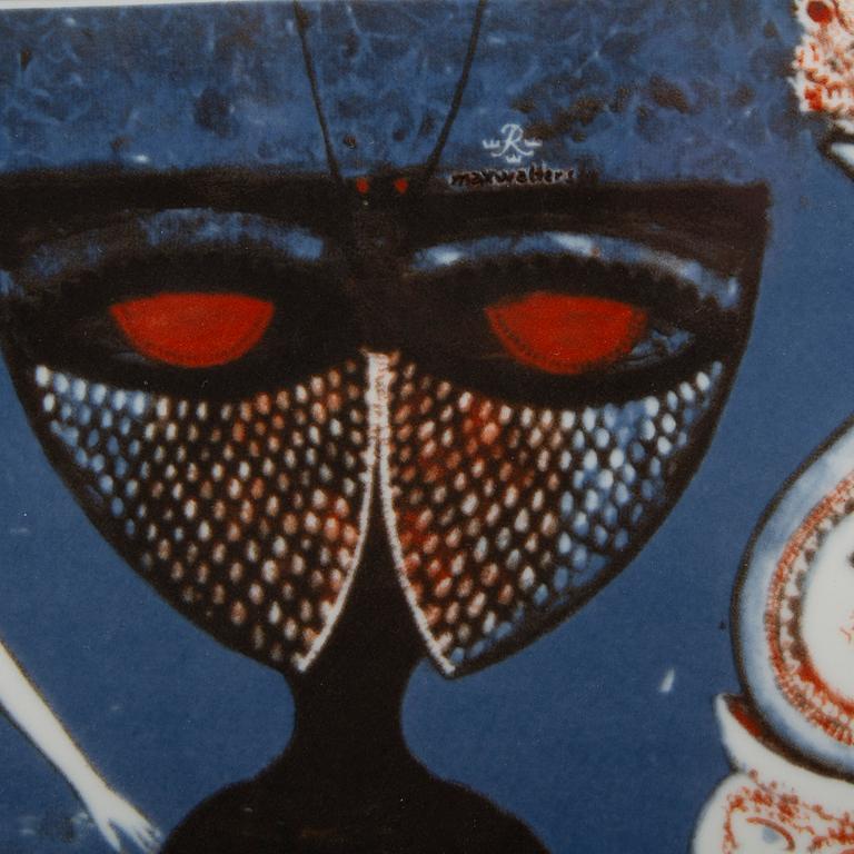 MAX WALTER SVANBERG, 2 st väggplaketter, porslin, Rörstrand, 1900-talets sista kvartal.