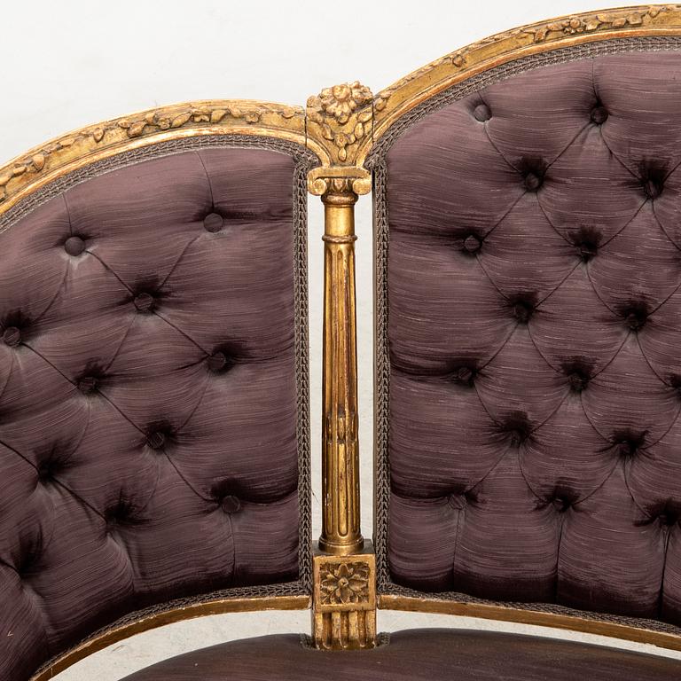 Sofa: Louis XV style, first half of the 20th century.