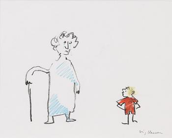 Stig Claesson, pastel on paper, signed.