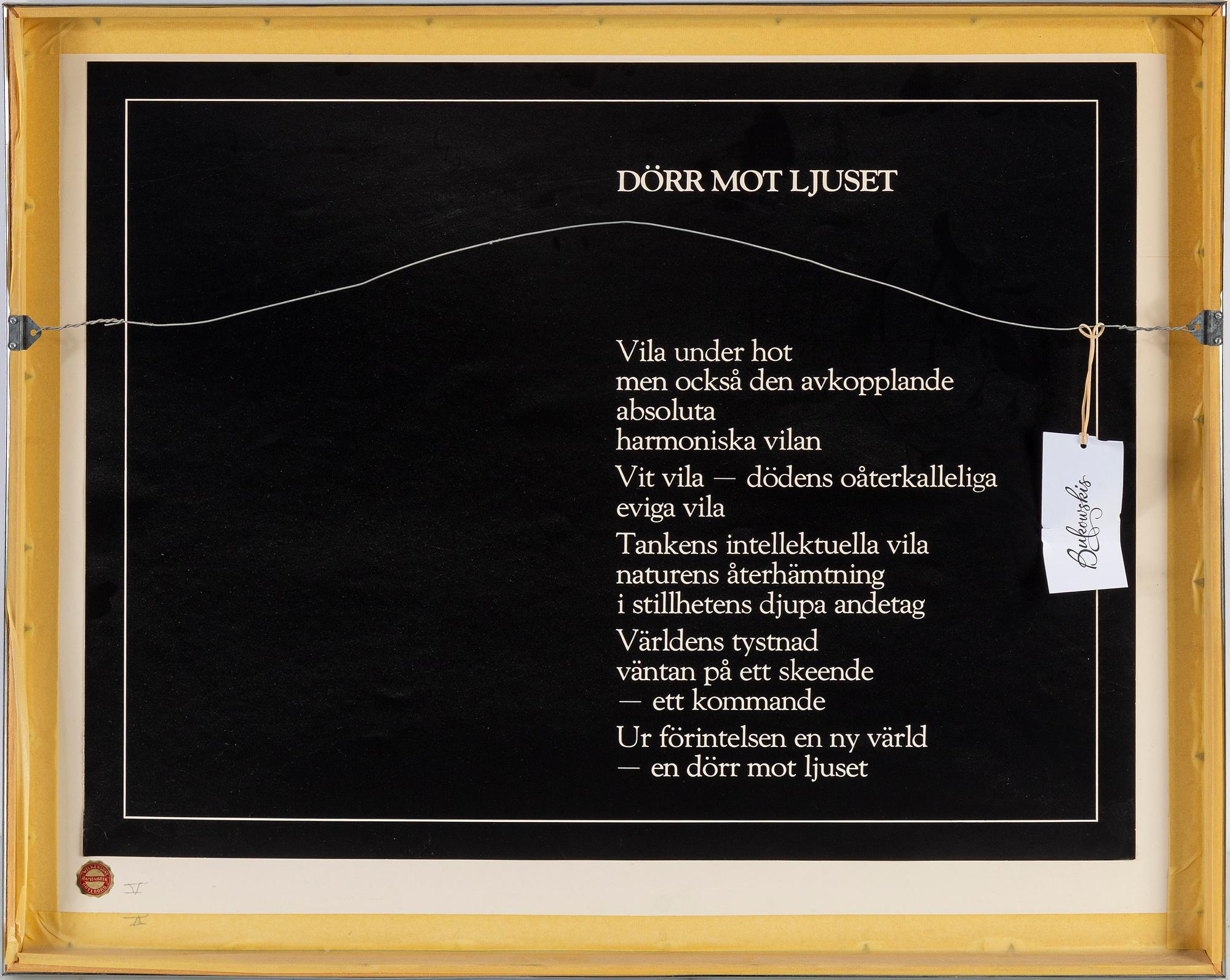 AXEL OLSON, färglitografier, 5 st, signerade och numrerade 114/260.