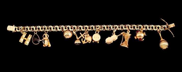 ARMBAND, 18 k guld, ABJ, Stockholm 1951. Vikt 29 g.