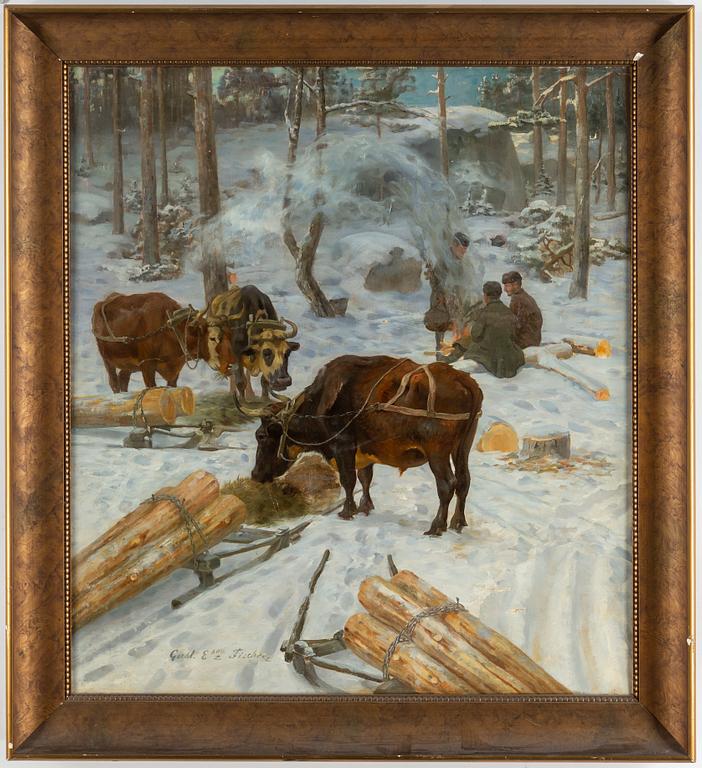 GUSTAF ERICSON FISCHER, olja på duk, signerad.