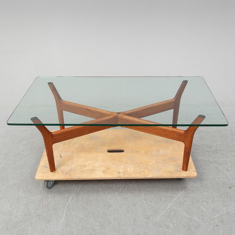ALF SVENSSON, A teak and glass coffee table, mid 20th Century.
