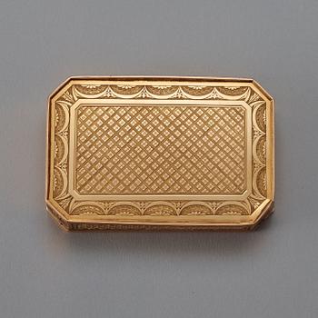 DOSA, guld 18K, av Erik Ytterbom, Stockholm 1812. Empire.