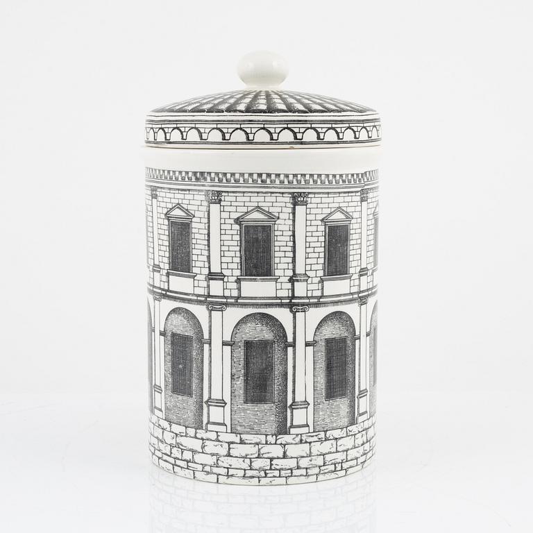 Piero Fornasetti, an earthenware covered jar, Milano, Italy.