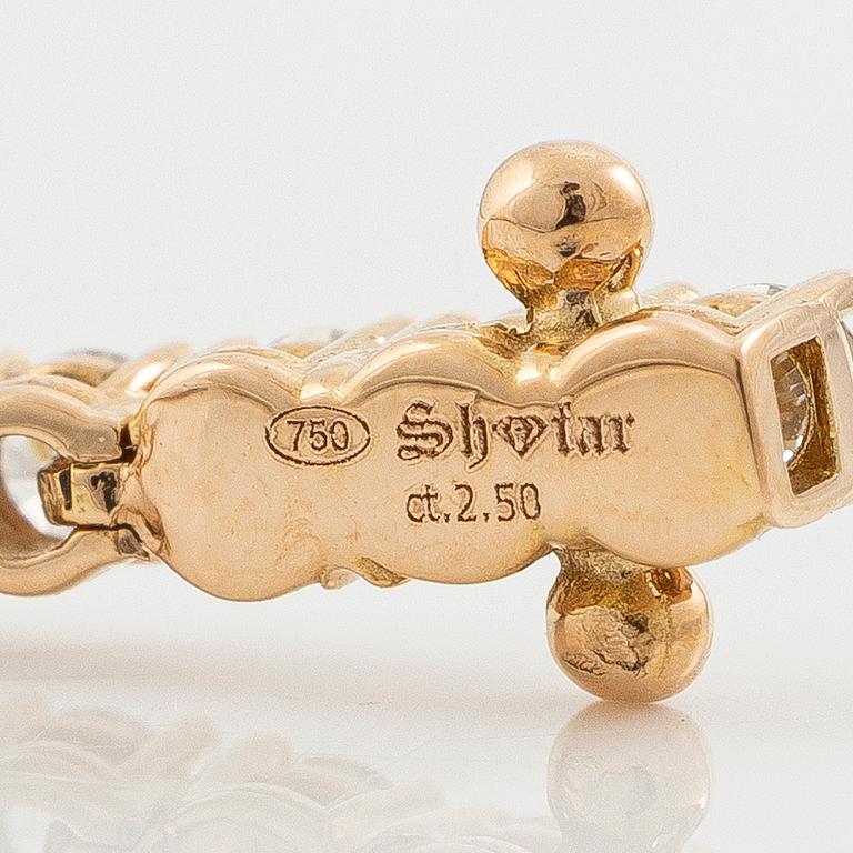 Tennisarmband 18K roséguld med briljantslipade diamanter.