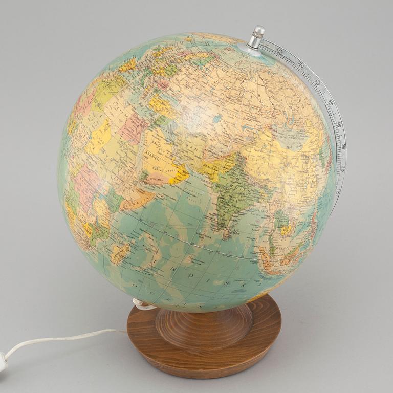 JORDGLOB MED BELYSNING, omkring 1900-talets mitt.